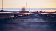 Railways railway ground railroad tracks depth of field 
