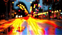 Rain City Lights roads bokeh Chopin
