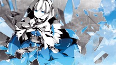 Rain dress blue eyes short hair touhou alice margatroid hair 