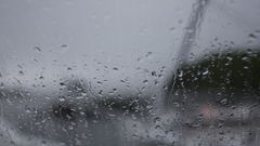 Rain glass condensation raindrops