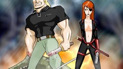 Rain Guns blood Crocodiles Knives Swords cleavage eyepatch The 