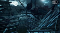 Rain moon Lightning artwork pirate ship Nexon Games Vindictus 