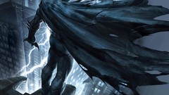 Rain Movies Batman storm The Dark Knight cities superheroes 