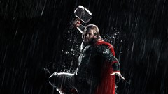Rain Movies water drops chris hemsworth thor superheroes dark 
