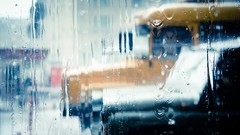 Rain outside the window its raining