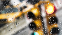 Rain traffic traffic lights