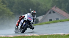Rain wet Yamaha grand prix moto gp motorbikes Jorge Lorenzo 