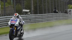 Rain wet Yamaha grand prix moto gp motorbikes Jorge Lorenzo 