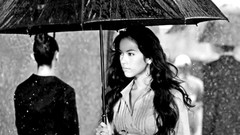 Rain woman Umbrellas in the rain