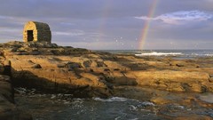 Rainbow Scotland coastal tweed upon berwick