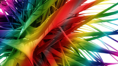 Rainbow spikes abstract