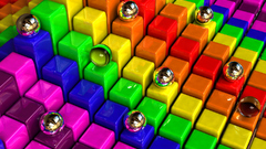 Rainbow steps chrome balls