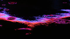 Raindrop ripples abstract neon