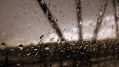 Raindrops window panes rain