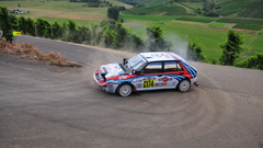 Rally vehicles burnout Lancia