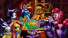 Rarity gambling spike ponies my little pony rainbow dash 