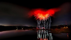 Ray fireworks Lake sparkling