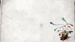 Recycle bin abstract artwork