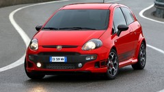 Red abarth Mitsubishi Evo Fiat Punto