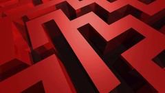 Red abstract multicolor digital art mazes