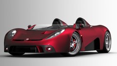 Red angle cars front prototype Bizzarrini scuderia