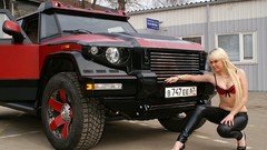 Red armored vehicle Russians Dartz Dartz Prombron