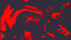 Red artwork gorillas