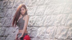 Red asians models Korean Lee Ji Min