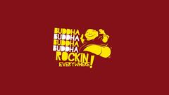 Red ass Typography Buddha