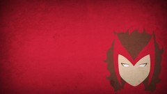 Red background minimalistic blo0p marvel comics scarlet witch