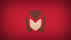 Red background minimalistic blo0p marvel comics scarlet witch