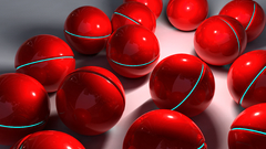 Red balls spheres