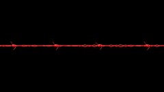 Red barbed wire minimalistic simplistic