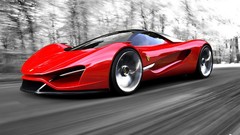 Red black and white cars Ferrari concept art Ferrari Xezri