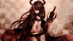 Red black rock shooter