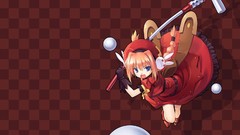 Red blade Anime dress anime girls blue eyes mahou shoujo 