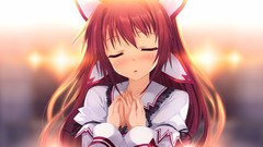 Red blush long hair seifuku game cg tateha Koiken Otome 