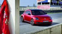 Red cars Beetles Volkswagen