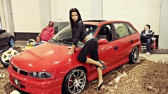 Red cars brunettes Jessica Madison