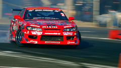 Red cars drifting cars