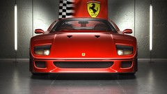 Red cars Ferrari front view vehicles ferrari f40