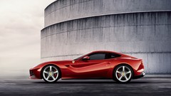 Red cars Ferrari side view vehicles ferrari f12 berlinetta red 