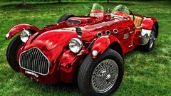 Red cars historic Allard