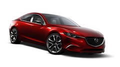 Red cars Mazda white background vehicles concept cars red cars 
