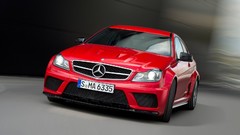 Red cars Mercedes-Benz black series Coupé Mercedes Benz C63 