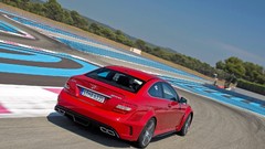 Red cars Mercedes-Benz black series Coupé Mercedes Benz C63 