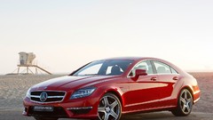 Red cars Mercedes-Benz Mercedes Benz CLS63 AMG