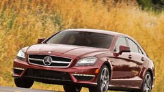 Red cars Mercedes-Benz Mercedes Benz CLS63 AMG