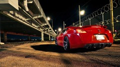Red cars Nissan Cameras outdoors nissan 370z nissan fairlady 