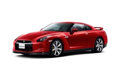 Red cars Nissan GT 2008 vibrant Simple Background
